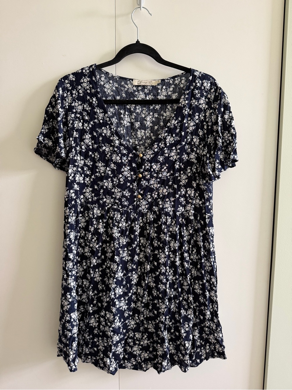 Propaganda navy floral babydoll dress
